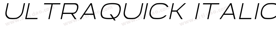 Ultraquick Italic字体转换